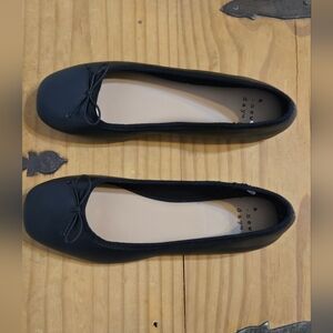 a new day Black Bow Ballet Flats for Women